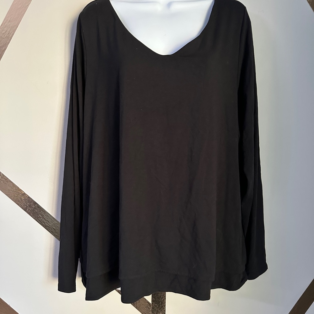 Peruvian Connection Black Long Sleeve Top
